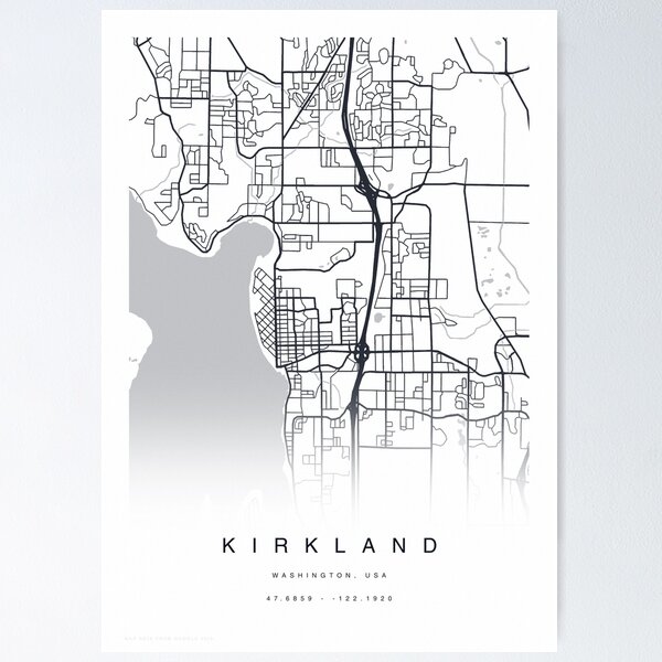 Item preview, Kirkland, Washington USA Map Poster designed and sold by TheZenSprout.
