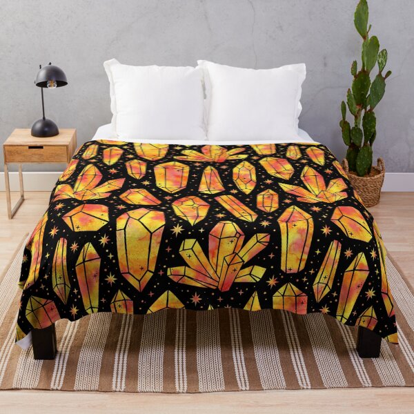 Item preview,  Pastel Crystals Orange on Black designed and sold by Paisley Yazel.
