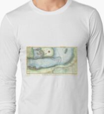 Vintage Map of Niagara Fall NY (1843) Long Sleeve T-Shirt