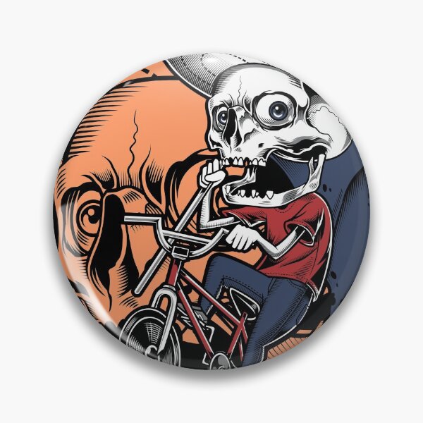 Item preview, Skull Riding BMX Bike Skeleton Bicycle Mountain Biker designed and sold by grinta2021.