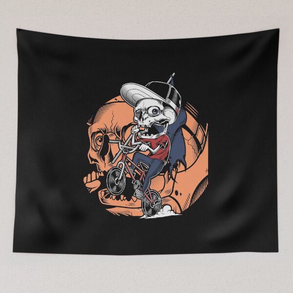 Item preview, Skull Riding BMX Bike Skeleton Bicycle Mountain Biker designed and sold by grinta2021.
