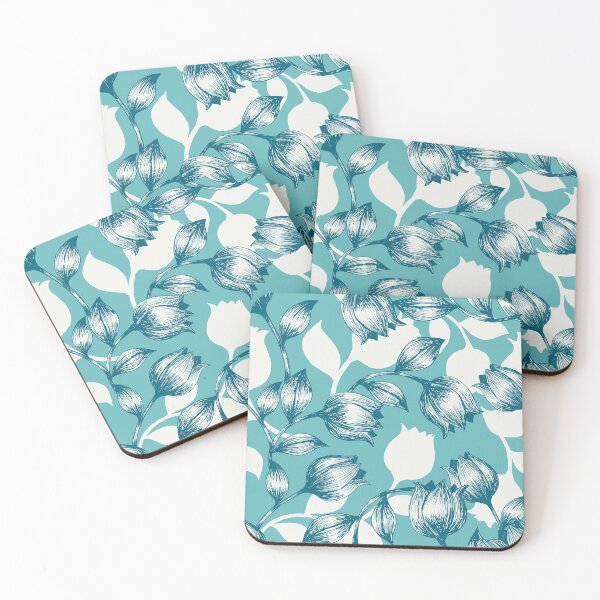 Item preview, Vintage Blue Tulip Floral Pattern  designed and sold by FlinArt.