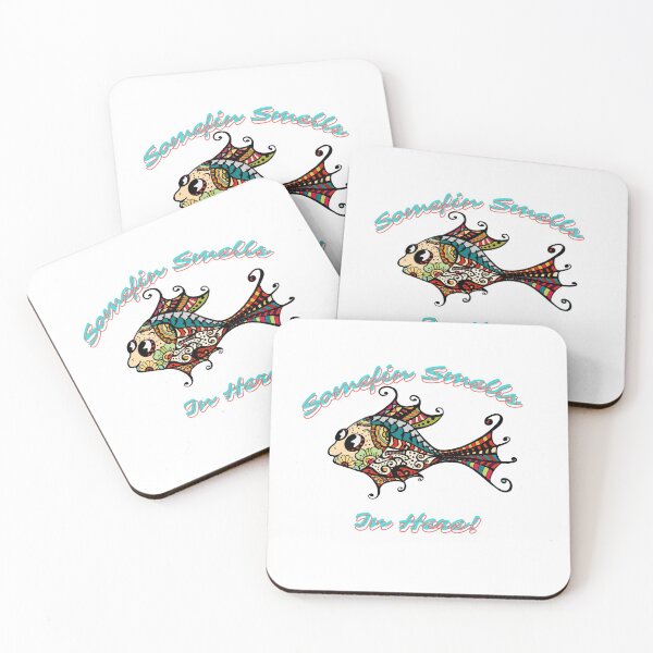 Item preview, Somefin Smells Fishy in Here! Funny Beach Saying designed and sold by Red-ElYoubi.