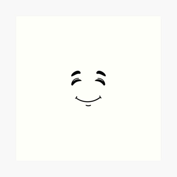 Roblox Face Smiley Avatar Funny Art Print for Sale by soebekhi
