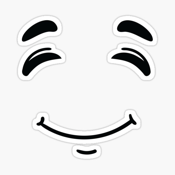 Roblox Smile Stickers Redbubble - roblox smile face decal id