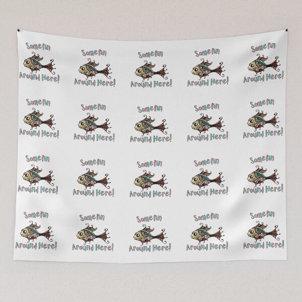 Item preview, Somefin Fishy Around Here! Funny Beach Saying designed and sold by Red-ElYoubi.