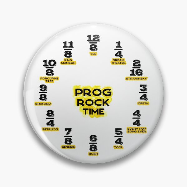 Artikelvorschau, Prog Rock Taktarten Uhr für Musiker entworfen und verkauft von Kendall Anderson.