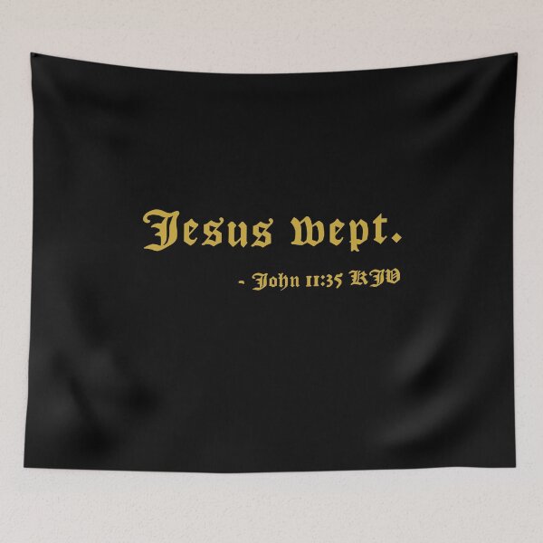 Item preview, John 11:35 KJV 1611 Gold Print designed and sold by VerShirts.