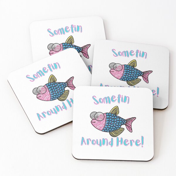 Item preview, Somefin Fishy Around Here! Funny Beach Saying designed and sold by Red-ElYoubi.