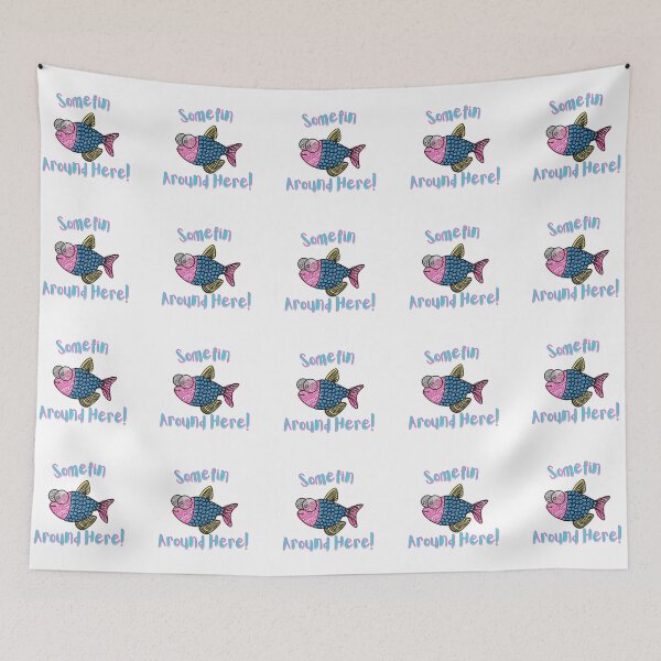 Item preview, Somefin Fishy Around Here! Funny Beach Saying designed and sold by Red-ElYoubi.