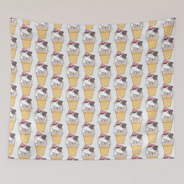Item preview, Two Cute Cat Ice Cream designed and sold by dewi5.