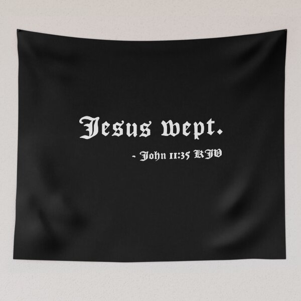 Item preview, John 11:35 KJV 1611 White Print designed and sold by VerShirts.