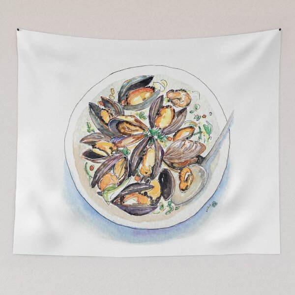 Item preview, Mussels Illustration designed and sold by dairiecillust.