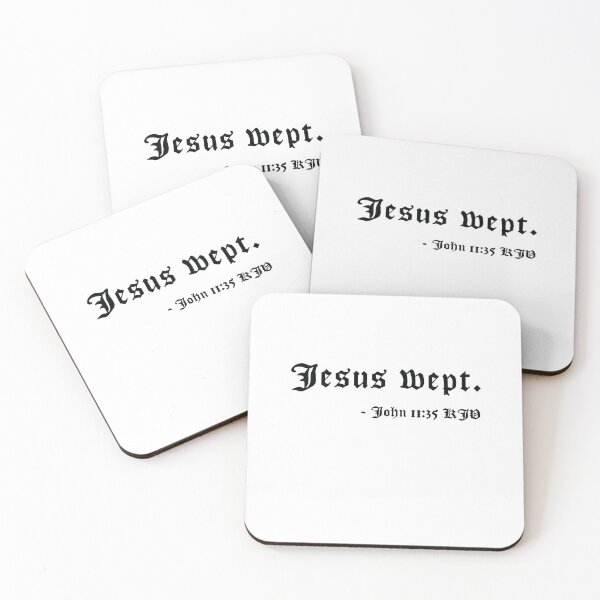 Item preview, John 11:35 KJV 1611 Black Print designed and sold by VerShirts.