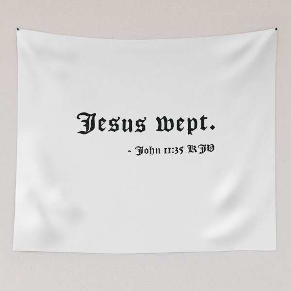 Item preview, John 11:35 KJV 1611 Black Print designed and sold by VerShirts.