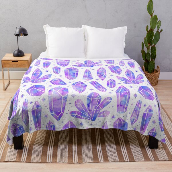 Item preview,  Pastel Crystals Purple on White designed and sold by Paisley Yazel.