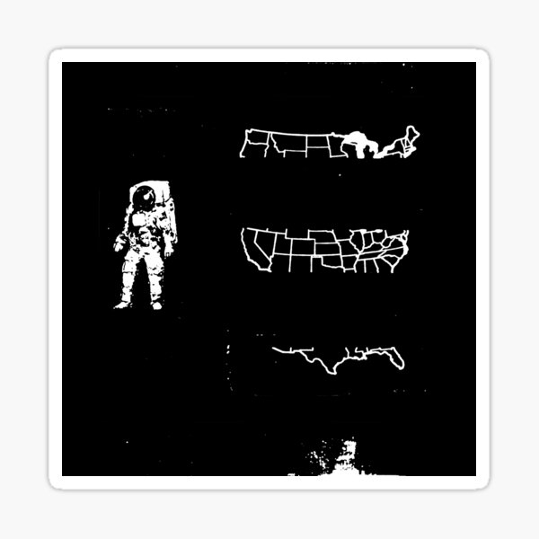 American Flag - Astronaut Sticker