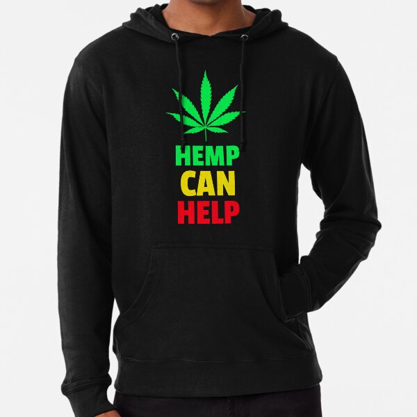 Hemp Can Help Marijuana Leaf  Lightweight Hoodie
