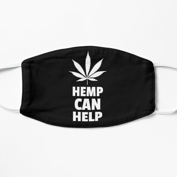 Hemp Can Help Marijuana Leaf Flat Mask