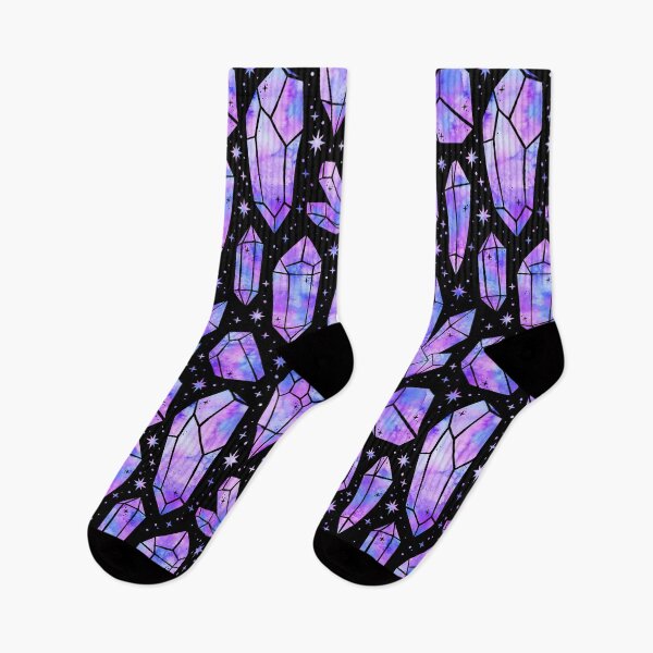 Item preview,  Pastel Crystals Purple on Black designed and sold by Paisley Yazel.
