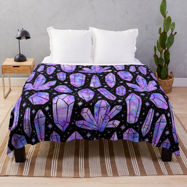 Item preview, Pastel Crystals Purple on Black designed and sold by Paisley Yazel.