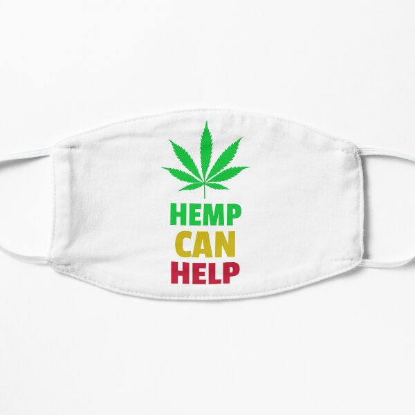 Hemp Can Help Marijuana Leaf Flat Mask