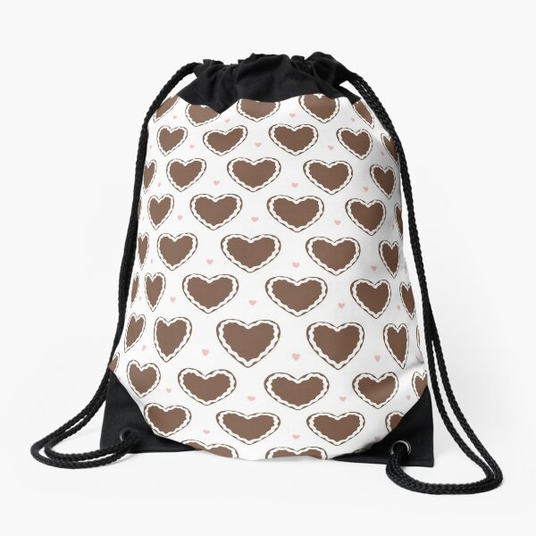gingerbread heart Drawstring Bag