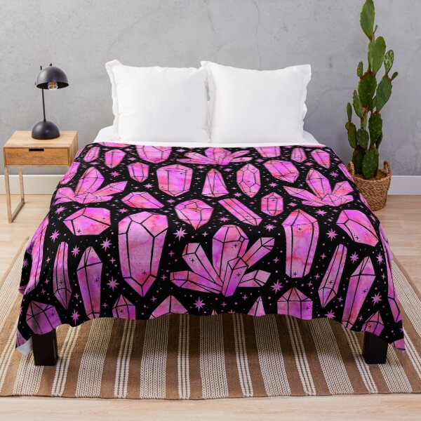 Item preview,  Pastel Crystals Pink on Black designed and sold by Paisley Yazel.