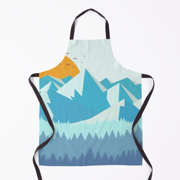 Item preview, blue minimalist abstract landscape designed and sold by Northendesigns.