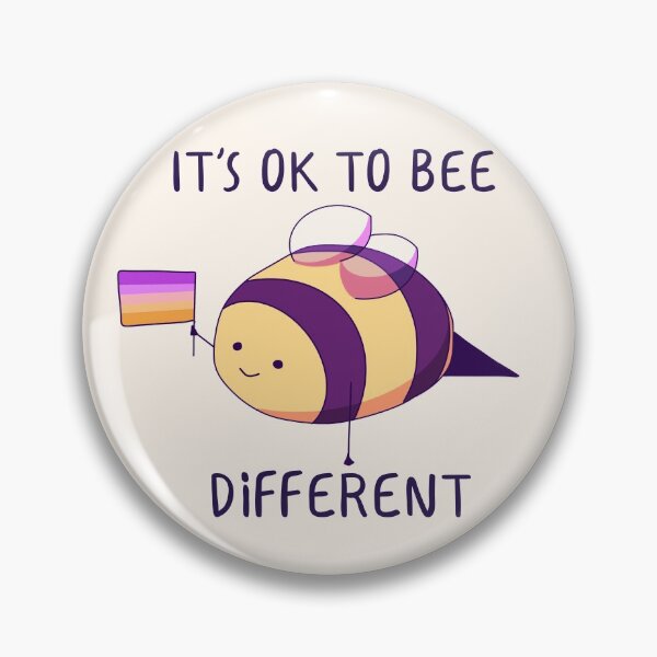 Item preview, It's Ok To Be Different, Trixic Pride Bee Pun  designed and sold by ForTheFrogWar.