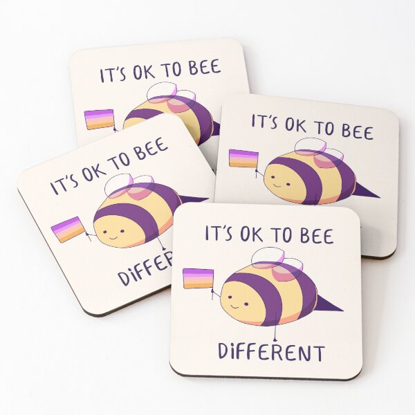 Item preview, It's Ok To Be Different, Trixic Pride Bee Pun  designed and sold by ForTheFrogWar.