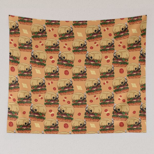 Item preview, Pug loaf Burger pattern designed and sold by Walkcircle.