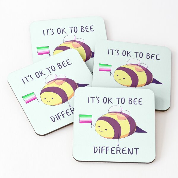 Item preview, It's Ok To Be Different, Abrosexual Pride Bee Pun  designed and sold by ForTheFrogWar.