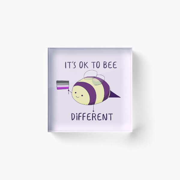 Item preview, It's Ok To Be Different, Asexual Pride Bee Pun  designed and sold by ForTheFrogWar.