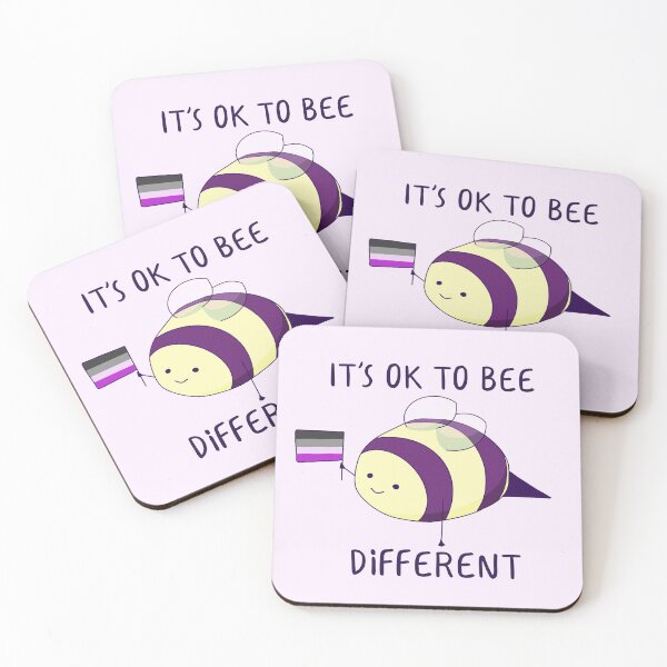 Item preview, It's Ok To Be Different, Asexual Pride Bee Pun  designed and sold by ForTheFrogWar.