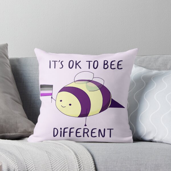 Item preview, It's Ok To Be Different, Asexual Pride Bee Pun  designed and sold by ForTheFrogWar.