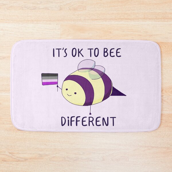 Item preview, It's Ok To Be Different, Asexual Pride Bee Pun  designed and sold by ForTheFrogWar.