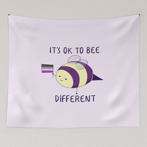 Item preview, It's Ok To Be Different, Asexual Pride Bee Pun  designed and sold by ForTheFrogWar.