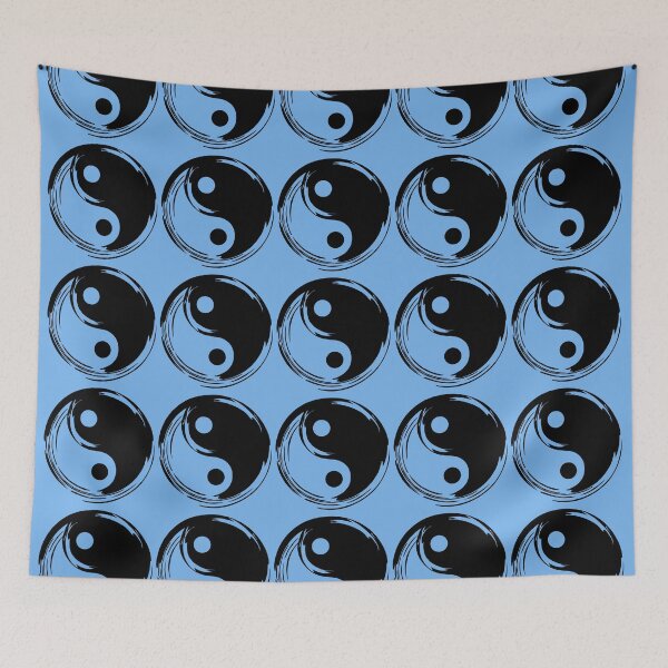 Item preview, Ying Yang Pattern on Blue designed and sold by Nola Lee Kelsey.