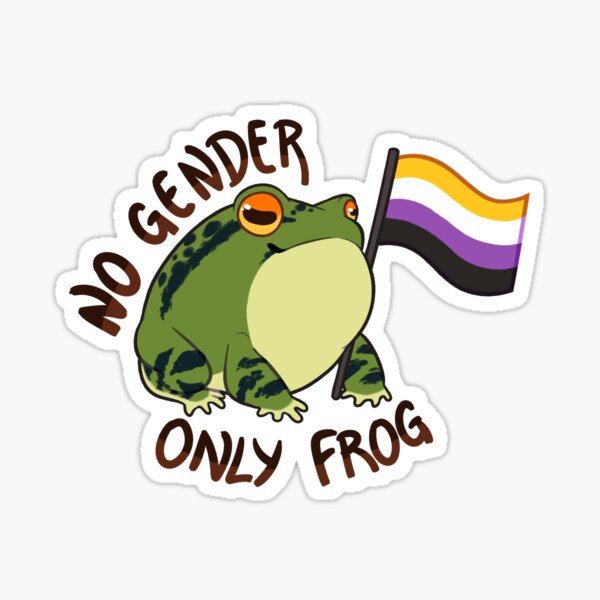 Item preview, No gender only frog pride nonbinary designed and sold by Ruxree.