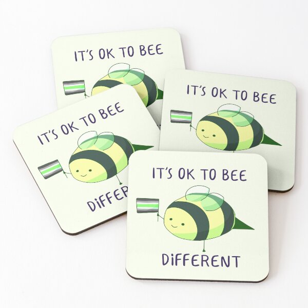 Item preview, It's Ok To Be Different, Agender Pride Bee Pun  designed and sold by ForTheFrogWar.