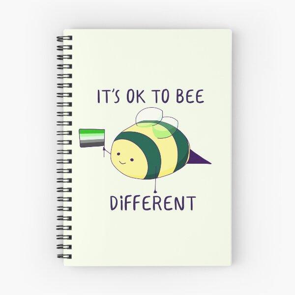 Item preview, It's Ok To Be Different, Aromantic Pride Bee Pun  designed and sold by ForTheFrogWar.