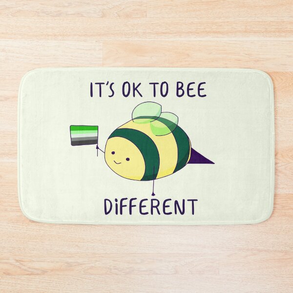 Item preview, It's Ok To Be Different, Aromantic Pride Bee Pun  designed and sold by ForTheFrogWar.