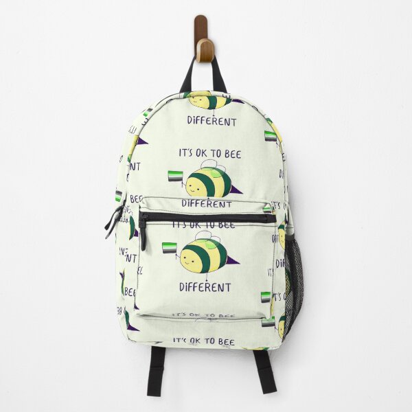 Item preview, It's Ok To Be Different, Aromantic Pride Bee Pun designed and sold by ForTheFrogWar.