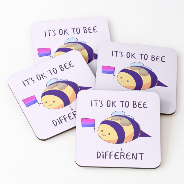 Item preview, It's Ok To Be Different, Bisexual Pride Bee Pun  designed and sold by ForTheFrogWar.