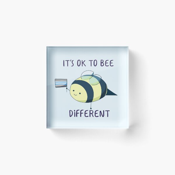 Item preview, It's Ok To Be Different, Demiboy Pride Bee Pun  designed and sold by ForTheFrogWar.