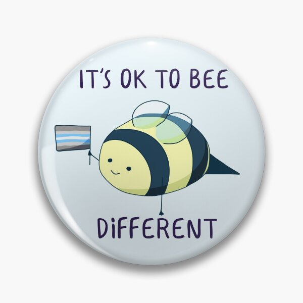 Item preview, It's Ok To Be Different, Demiboy Pride Bee Pun  designed and sold by ForTheFrogWar.