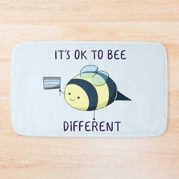 Item preview, It's Ok To Be Different, Demiboy Pride Bee Pun  designed and sold by ForTheFrogWar.