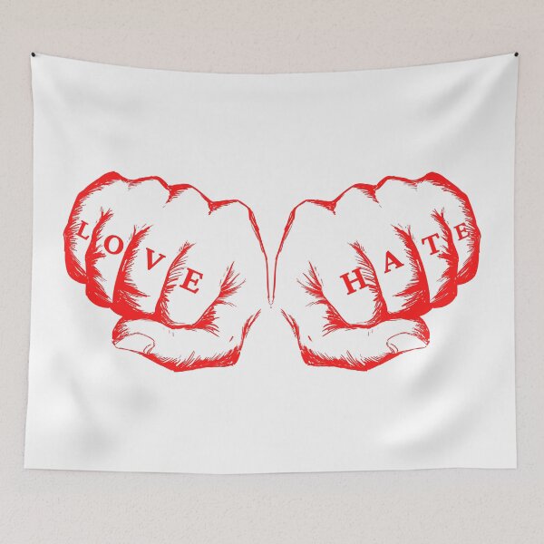 Item preview, Love and Hate two fists designed and sold by yennyz.