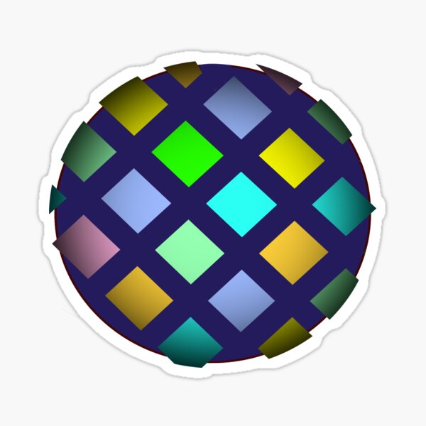 "Ball and geometric shapes" Sticker by bassamkhaled | Redbubble